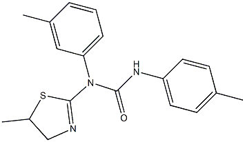 N-(5-methyl-4,5-dihydro-1,3-thiazol-2-yl)-N-(3-methylphenyl)-N'-(4-methylphenyl)urea Struktur