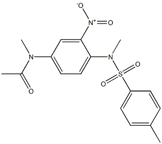 N1-methyl-N1-(4-{methyl[(4-methylphenyl)sulfonyl]amino}-3-nitrophenyl)aceta mide Struktur