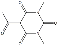 5-acetyl-1,3-dimethylhexahydropyrimidine-2,4,6-trione Struktur