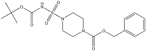 benzyl 4-{[(tert-butoxycarbonyl)amino]sulfonyl}tetrahydro-1(2H)-pyrazinecarboxylate Struktur