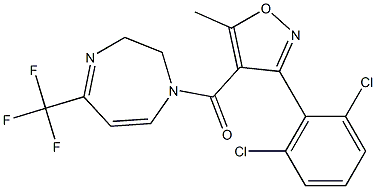 [3-(2,6-dichlorophenyl)-5-methyl-4-isoxazolyl][5-(trifluoromethyl)-2,3-dihydro-1H-1,4-diazepin-1-yl]methanone Struktur