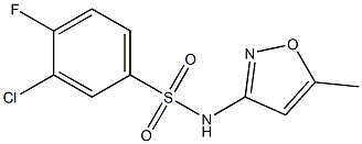 N1-(5-methylisoxazol-3-yl)-3-chloro-4-fluorobenzene-1-sulfonamide Struktur