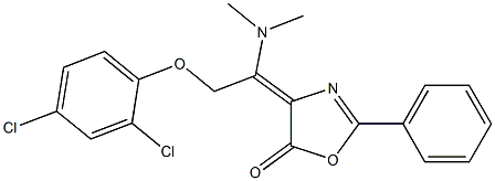 4-[(Z)-2-(2,4-dichlorophenoxy)-1-(dimethylamino)ethylidene]-2-phenyl-1,3-oxazol-5-one Struktur