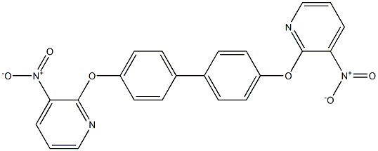 3-nitro-2-({4'-[(3-nitropyridin-2-yl)oxy][1,1'-biphenyl]-4-yl}oxy)pyridine Struktur