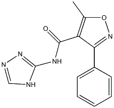 5-methyl-3-phenyl-N-(4H-1,2,4-triazol-3-yl)-4-isoxazolecarboxamide Struktur