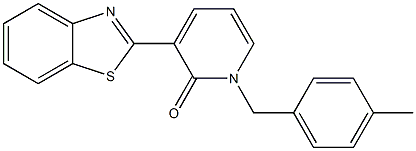 3-(1,3-benzothiazol-2-yl)-1-(4-methylbenzyl)-2(1H)-pyridinone Struktur