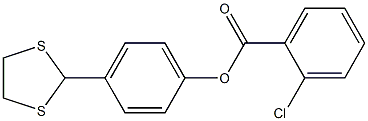 4-(1,3-dithiolan-2-yl)phenyl 2-chlorobenzenecarboxylate Struktur