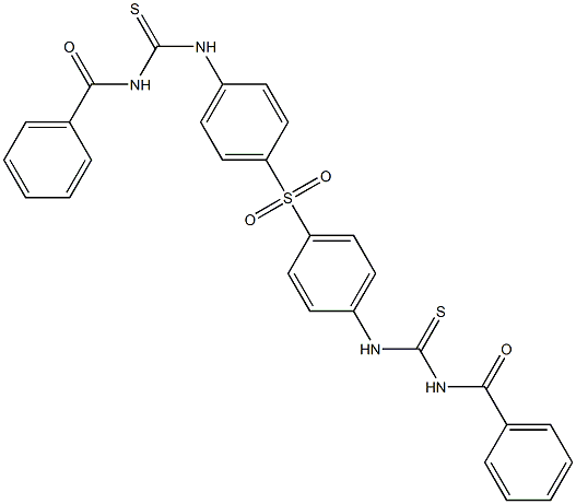 N-benzoyl-N'-{4-[(4-{[(benzoylamino)carbothioyl]amino}phenyl)sulfonyl]phenyl}thiourea Struktur