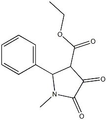 ethyl 1-methyl-4,5-dioxo-2-phenylpyrrolidine-3-carboxylate Struktur