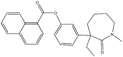 3-(3-ethyl-1-methyl-2-oxoazepan-3-yl)phenyl 1-naphthoate Struktur