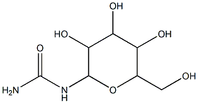 N-[3,4,5-trihydroxy-6-(hydroxymethyl)tetrahydro-2H-pyran-2-yl]urea Struktur