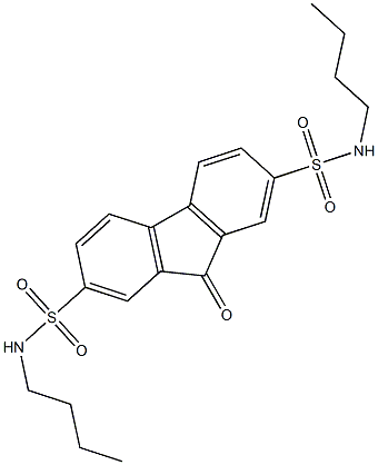 N2,N7-dibutyl-9-oxo-9H-2,7-fluorenedisulfonamide Struktur