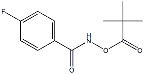 N-[(2,2-dimethylpropanoyl)oxy]-4-fluorobenzenecarboxamide Struktur