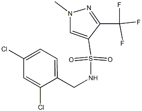 N4-(2,4-dichlorobenzyl)-1-methyl-3-(trifluoromethyl)-1H-pyrazole-4-sulfonamide Struktur