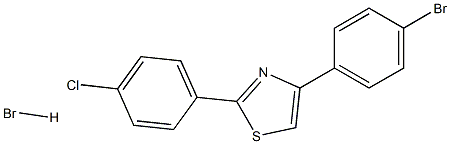 4-(4-bromophenyl)-2-(4-chlorophenyl)-1,3-thiazole hydrobromide Struktur