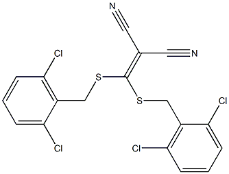 2-{di[(2,6-dichlorobenzyl)thio]methylidene}malononitrile Struktur