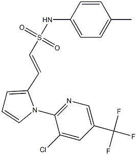 (E)-2-{1-[3-chloro-5-(trifluoromethyl)-2-pyridinyl]-1H-pyrrol-2-yl}-N-(4-methylphenyl)-1-ethenesulfonamide Struktur