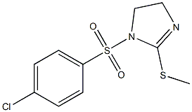 1-[(4-chlorophenyl)sulfonyl]-2-(methylthio)-4,5-dihydro-1H-imidazole Struktur