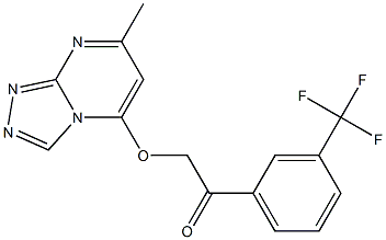 2-[(7-methyl[1,2,4]triazolo[4,3-a]pyrimidin-5-yl)oxy]-1-[3-(trifluoromethyl)phenyl]ethan-1-one Struktur