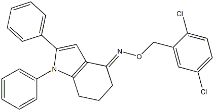 1,2-diphenyl-1,5,6,7-tetrahydro-4H-indol-4-one O-(2,5-dichlorobenzyl)oxime Struktur