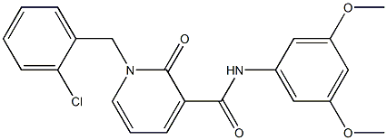 1-(2-chlorobenzyl)-N-(3,5-dimethoxyphenyl)-2-oxo-1,2-dihydro-3-pyridinecarboxamide Struktur