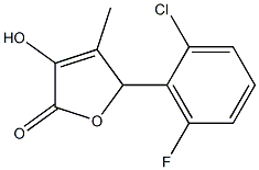 5-(2-chloro-6-fluorophenyl)-3-hydroxy-4-methyl-2,5-dihydrofuran-2-one Struktur