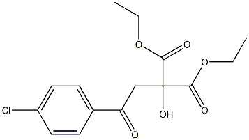 diethyl 2-[2-(4-chlorophenyl)-2-oxoethyl]-2-hydroxymalonate Struktur