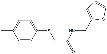 N1-(2-thienylmethyl)-2-[(4-methylphenyl)thio]acetamide Struktur