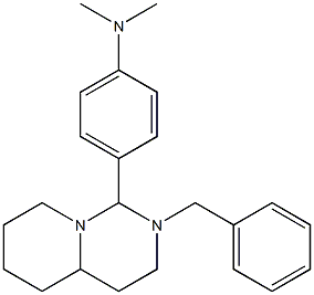 N1,N1-dimethyl-4-(2-benzylperhydropyrido[1,2-c]pyrimidin-1-yl)aniline Struktur