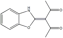 3-[1,3-benzoxazol-2(3H)-yliden]-2,4-pentanedione Struktur