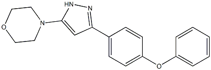 4-[3-(4-phenoxyphenyl)-1H-pyrazol-5-yl]morpholine Struktur