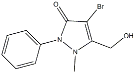 4-bromo-5-(hydroxymethyl)-1-methyl-2-phenyl-1,2-dihydro-3H-pyrazol-3-one Struktur