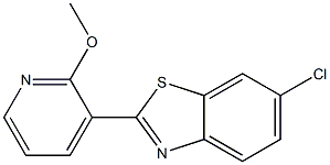 6-chloro-2-(2-methoxy-3-pyridinyl)-1,3-benzothiazole Struktur