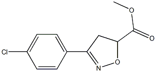 methyl 3-(4-chlorophenyl)-4,5-dihydro-5-isoxazolecarboxylate Struktur