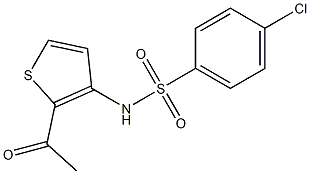 N1-(2-acetyl-3-thienyl)-4-chlorobenzene-1-sulfonamide Struktur