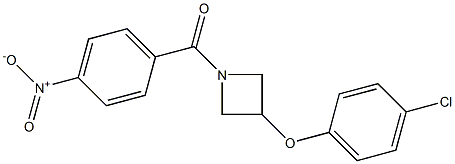 [3-(4-chlorophenoxy)azetan-1-yl](4-nitrophenyl)methanone Struktur