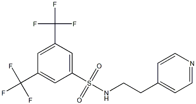 N1-[2-(4-pyridyl)ethyl]-3,5-di(trifluoromethyl)benzene-1-sulfonamide Struktur