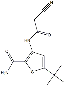 5-(tert-butyl)-3-[(2-cyanoacetyl)amino]thiophene-2-carboxamide Struktur