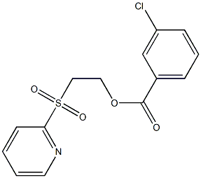 2-(2-pyridylsulfonyl)ethyl 3-chlorobenzoate Struktur