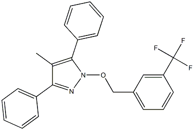 4-methyl-3,5-diphenyl-1-{[3-(trifluoromethyl)benzyl]oxy}-1H-pyrazole Struktur