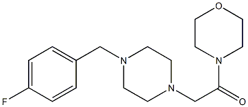 2-[4-(4-fluorobenzyl)piperazino]-1-morpholino-1-ethanone Struktur