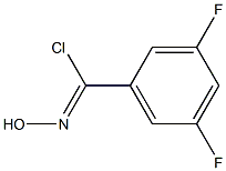 3,5-difluoro-N-hydroxybenzenecarboximidoyl chloride Struktur