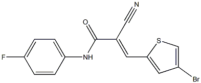 N1-(4-fluorophenyl)-3-(4-bromo-2-thienyl)-2-cyanoacrylamide Struktur