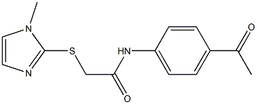 N1-(4-acetylphenyl)-2-[(1-methyl-1H-imidazol-2-yl)thio]acetamide Struktur