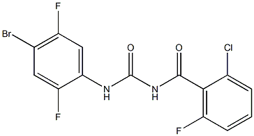 N-(4-bromo-2,5-difluorophenyl)-N'-(2-chloro-6-fluorobenzoyl)urea Struktur