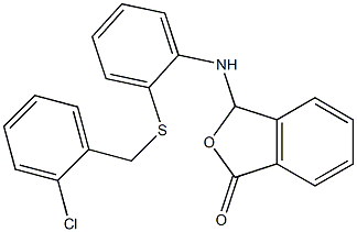 3-{2-[(2-chlorobenzyl)thio]anilino}-1,3-dihydroisobenzofuran-1-one Struktur