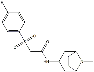 2-[(4-fluorophenyl)sulfonyl]-N-(8-methyl-8-azabicyclo[3.2.1]oct-3-yl)acetamide Struktur