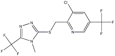 3-chloro-2-({[4-methyl-5-(trifluoromethyl)-4H-1,2,4-triazol-3-yl]thio}methyl)-5-(trifluoromethyl)pyridine Struktur