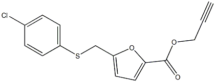 prop-2-ynyl 5-{[(4-chlorophenyl)thio]methyl}-2-furoate Struktur