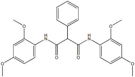 N1,N3-di(2,4-dimethoxyphenyl)-2-phenylmalonamide Struktur